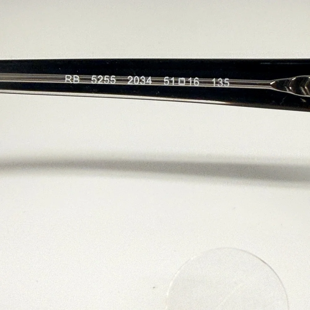 Ray-Ban RB 5255 2034 Eyeglasses Black Clear Frame 51-16-135‎ Wayfarer Style